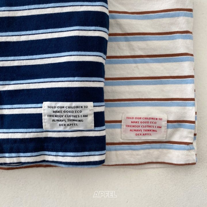 Apfel - Korean Children Fashion - #discoveringself - Encho Stripe Tee - 2