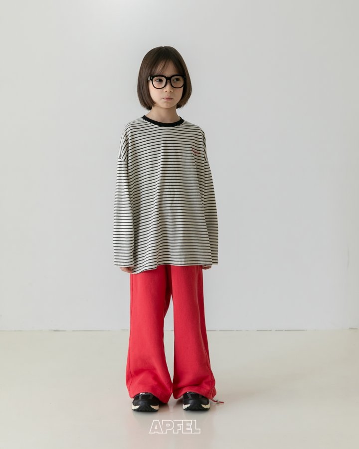 Apfel - Korean Children Fashion - #kidsshorts - Bjanko Stripe Tee - 10