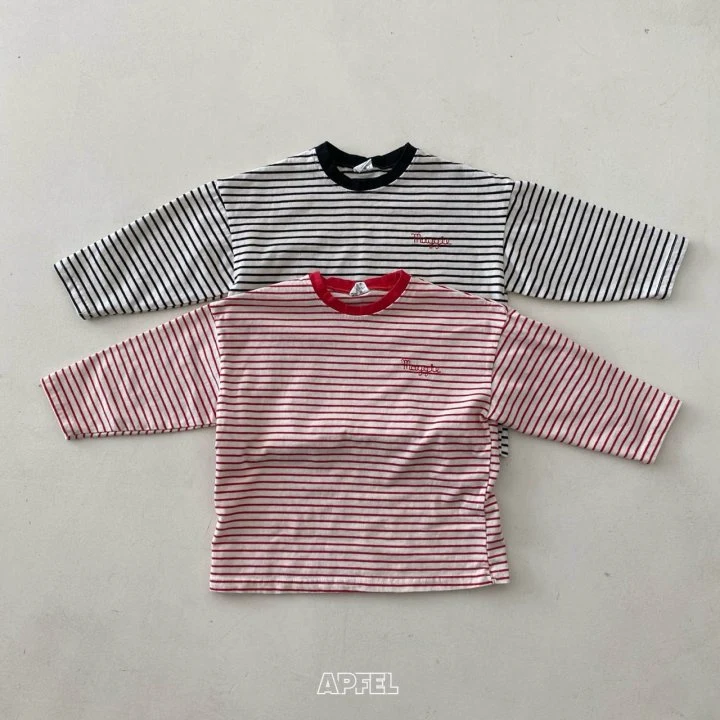 Apfel - Korean Children Fashion - #magicofchildhood - Bjanko Stripe Tee