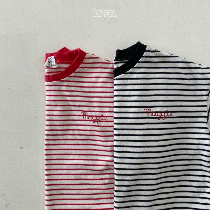 Apfel - Korean Children Fashion - #prettylittlegirls - Bjanko Stripe Tee - 3