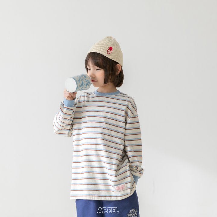 Apfel - Korean Children Fashion - #todddlerfashion - Encho Stripe Tee - 12