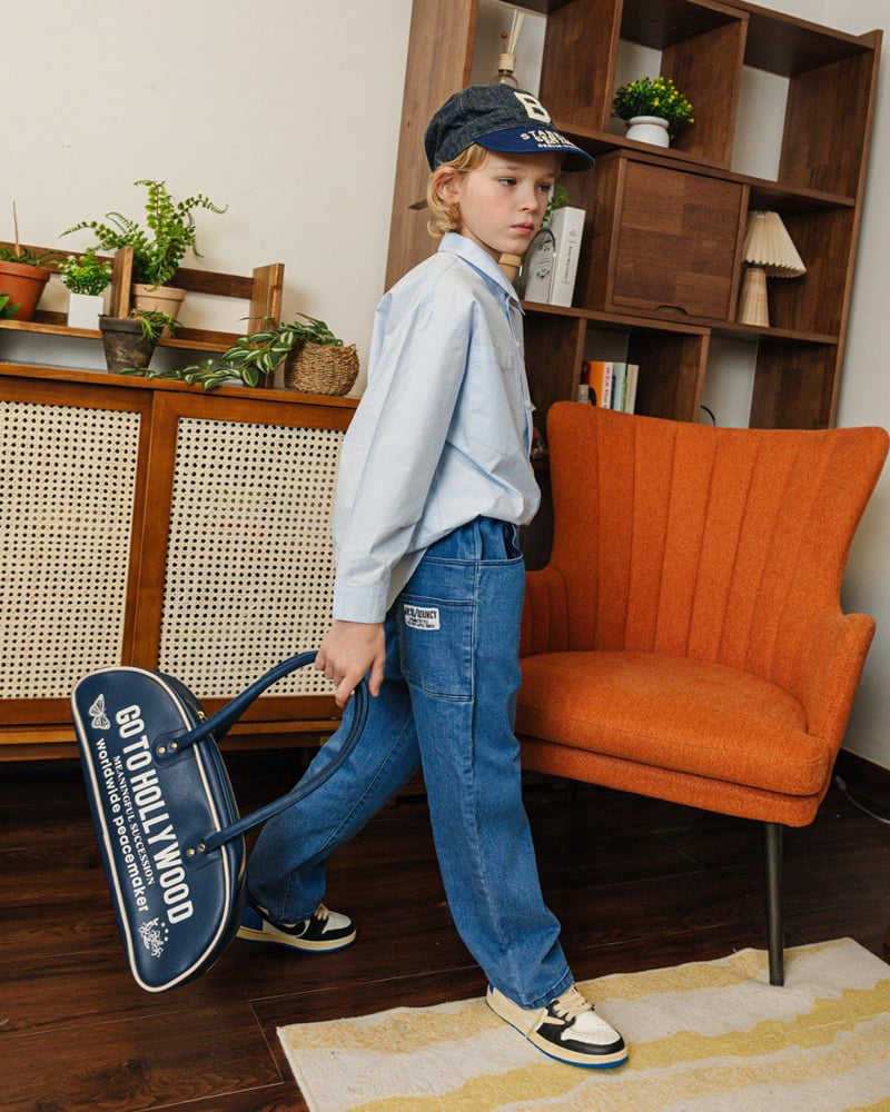 Apple Smile - Korean Children Fashion - #kidzfashiontrend - Two Pocket Denim Pants - 4