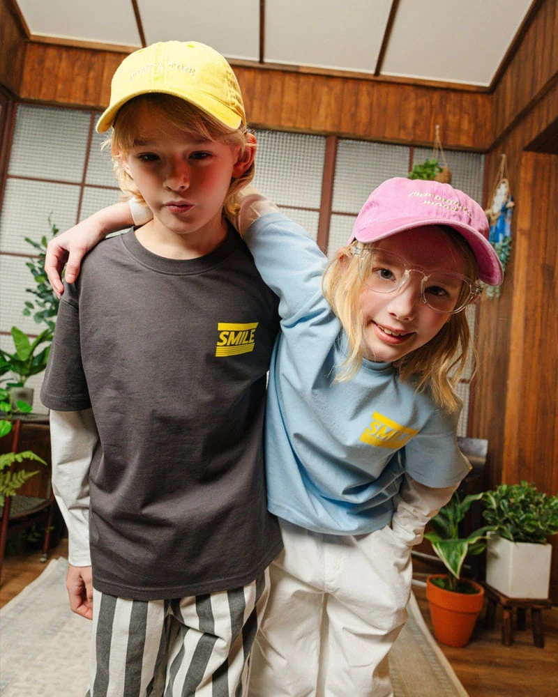 Apple Smile - Korean Children Fashion - #childofig - Smile Double Sleeve Tee - 5