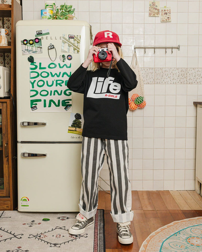 Apple Smile - Korean Children Fashion - #childofig - Life Tee - 4