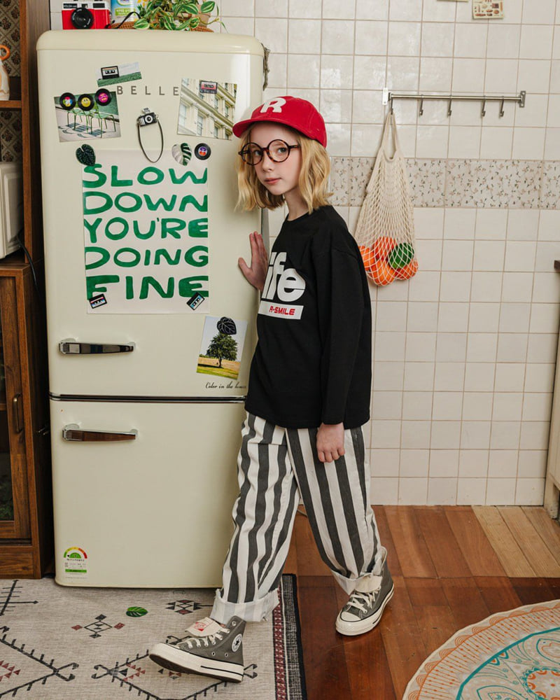 Apple Smile - Korean Children Fashion - #designkidswear - Life Tee - 5