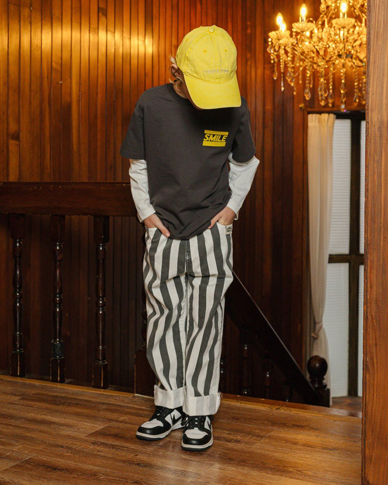 Apple Smile - Korean Children Fashion - #fashionkids - Smile Double Sleeve Tee - 10