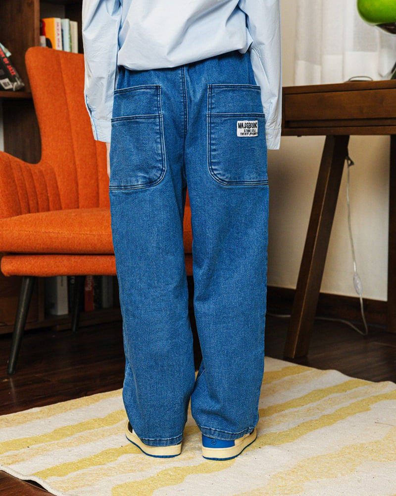 Apple Smile - Korean Children Fashion - #littlefashionista - Two Pocket Denim Pants - 5