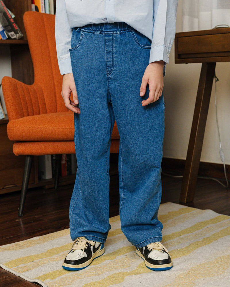 Apple Smile - Korean Children Fashion - #magicofchildhood - Two Pocket Denim Pants - 6