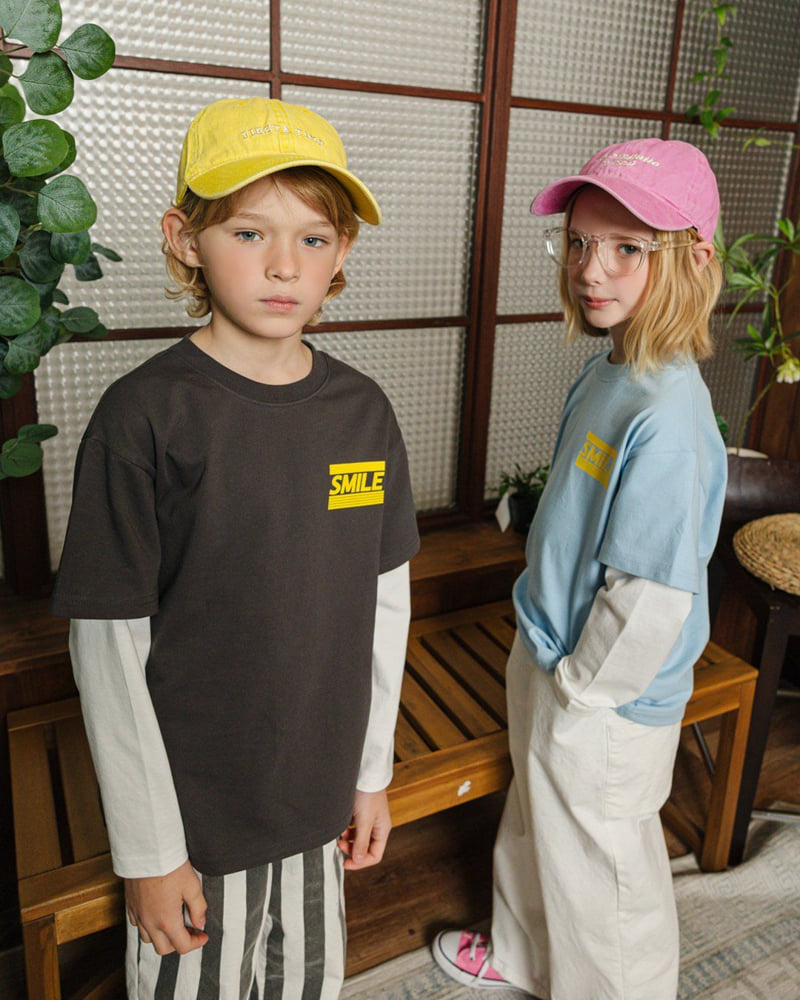 Apple Smile - Korean Children Fashion - #minifashionista - Smile Double Sleeve Tee - 3