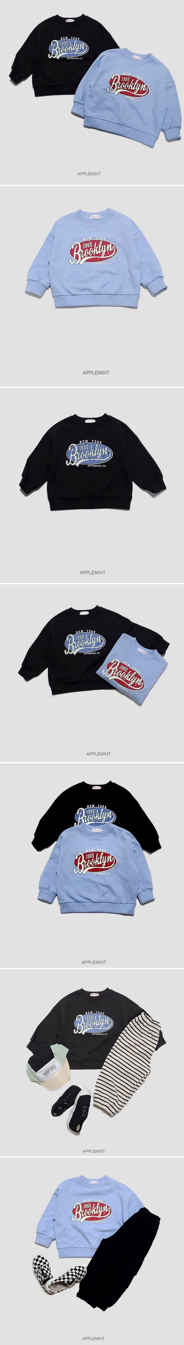 Applemint - Korean Children Fashion - #littlefashionista - Brooklyn Sweatshirts (Junior)
