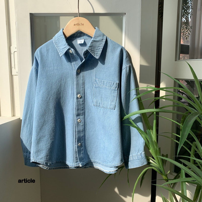 Article - Korean Children Fashion - #Kfashion4kids - Crew Denim Shirt - 5