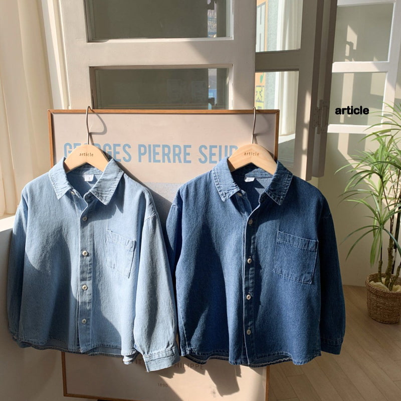 Article - Korean Children Fashion - #childofig - Crew Denim Shirt - 10