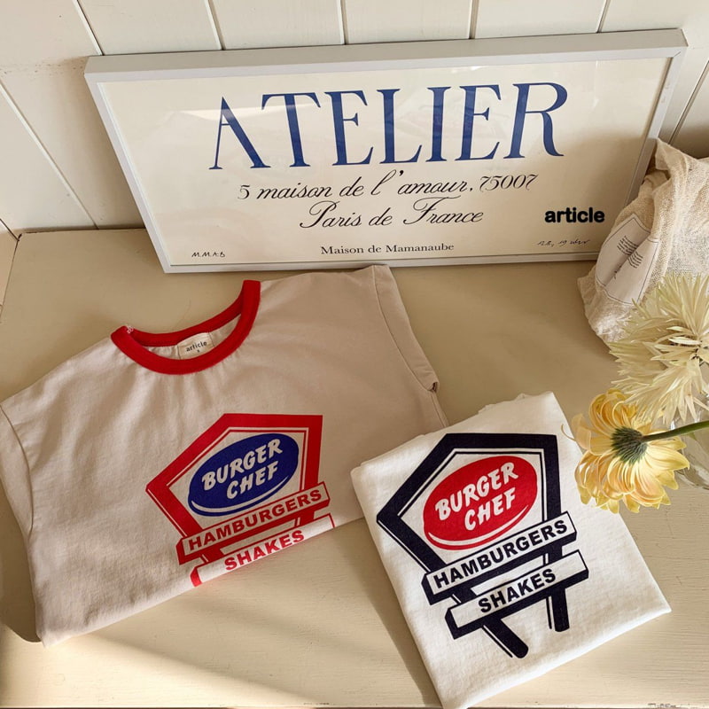 Article - Korean Children Fashion - #childrensboutique - Burger Tee
