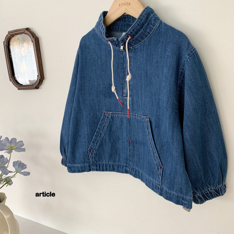 Article - Korean Children Fashion - #kidsstore - Autumn Denim Anorak - 9