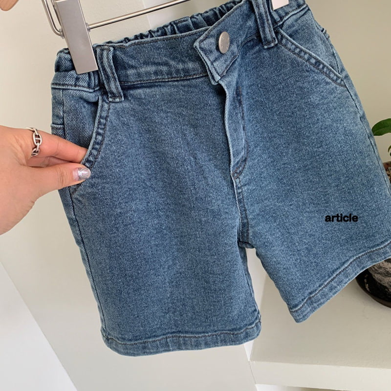 Article - Korean Children Fashion - #littlefashionista - Turn-up Denim Shorts - 5