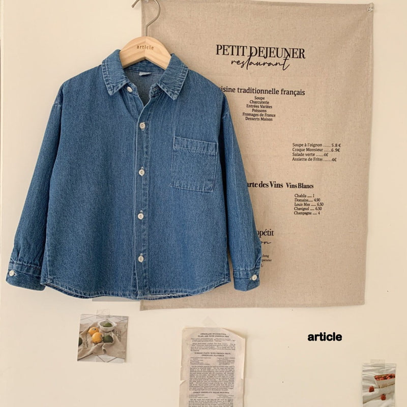 Article - Korean Children Fashion - #magicofchildhood - Crew Denim Shirt - 7