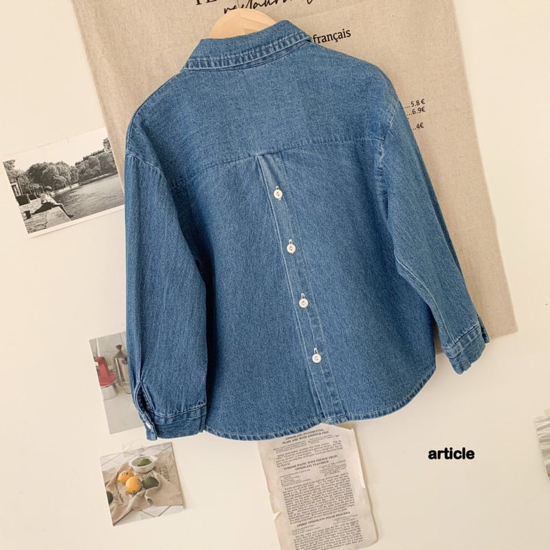 Article - Korean Children Fashion - #minifashionista - Crew Denim Shirt - 8