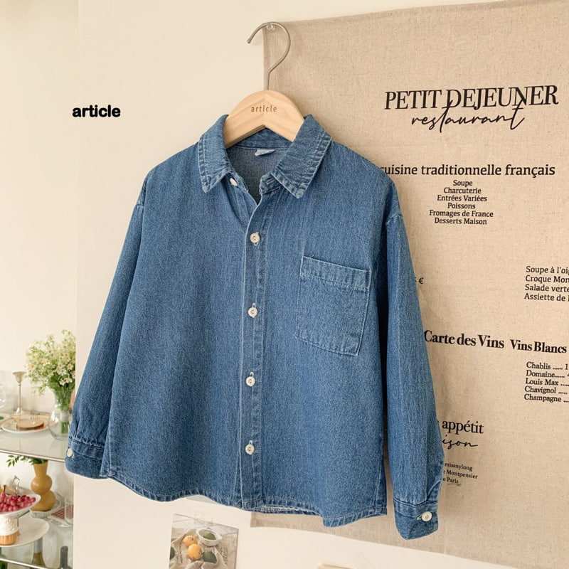 Article - Korean Children Fashion - #prettylittlegirls - Crew Denim Shirt - 9