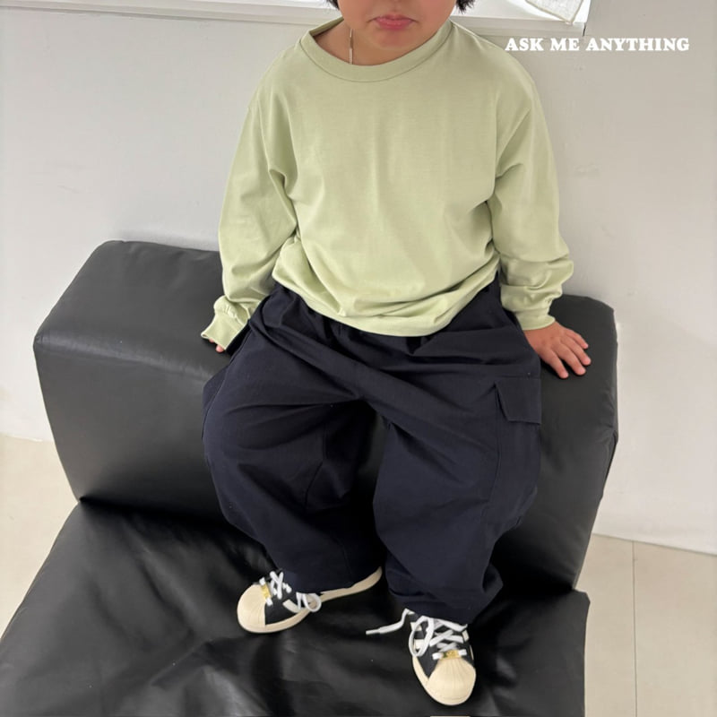 Ask Me Anything - Korean Children Fashion - #kidsshorts - Solid Cargo Pants - 5