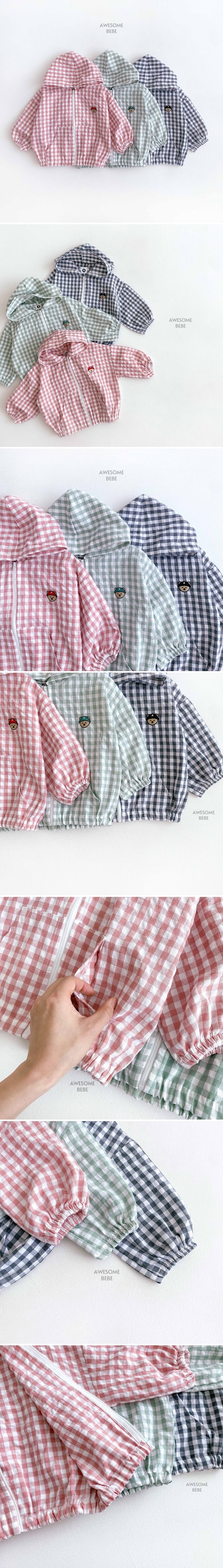 Awesome Bebe - Korean Children Fashion - #childofig - Check Bear Windbreaker