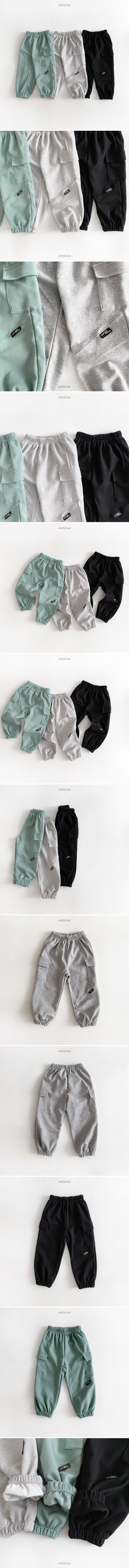 Awesome Bebe - Korean Children Fashion - #littlefashionista - Diagonal Slit Cargo Pants