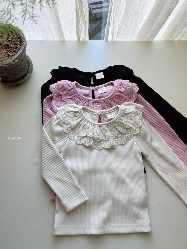 Azalea - Korean Children Fashion - #Kfashion4kids - Rose Lace Tee
