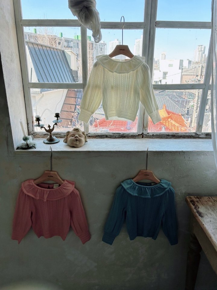 Azalea - Korean Children Fashion - #childofig - Eyelet Frill Knit - 8