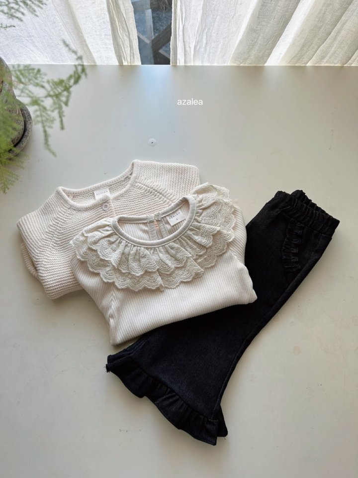 Azalea - Korean Children Fashion - #childofig - Rose Lace Tee - 7