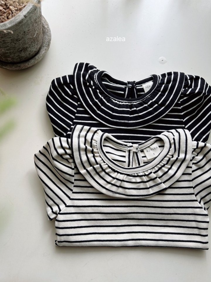 Azalea - Korean Children Fashion - #designkidswear - Jay Stripe Tee - 6