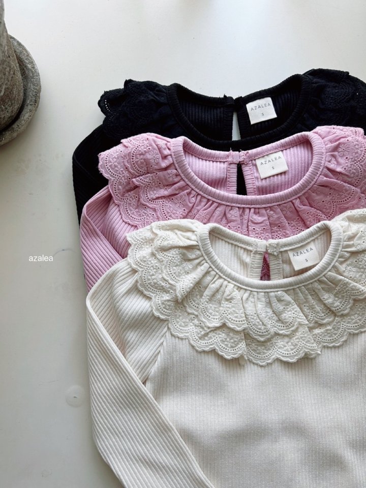 Azalea - Korean Children Fashion - #designkidswear - Rose Lace Tee - 9