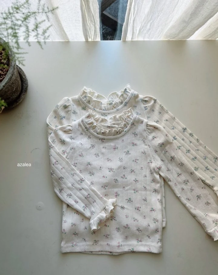 Azalea - Korean Children Fashion - #designkidswear - Flower Frill Tee