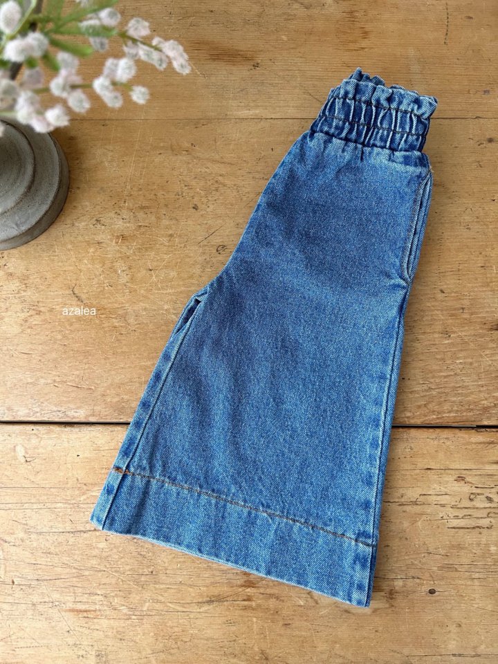Azalea - Korean Children Fashion - #fashionkids - Denim Wide Pants - 3
