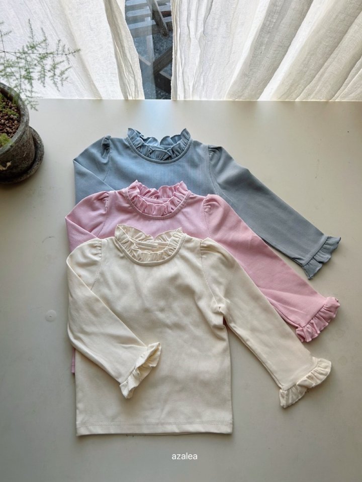 Azalea - Korean Children Fashion - #kidsshorts - Biz Beam Frill Tee - 6