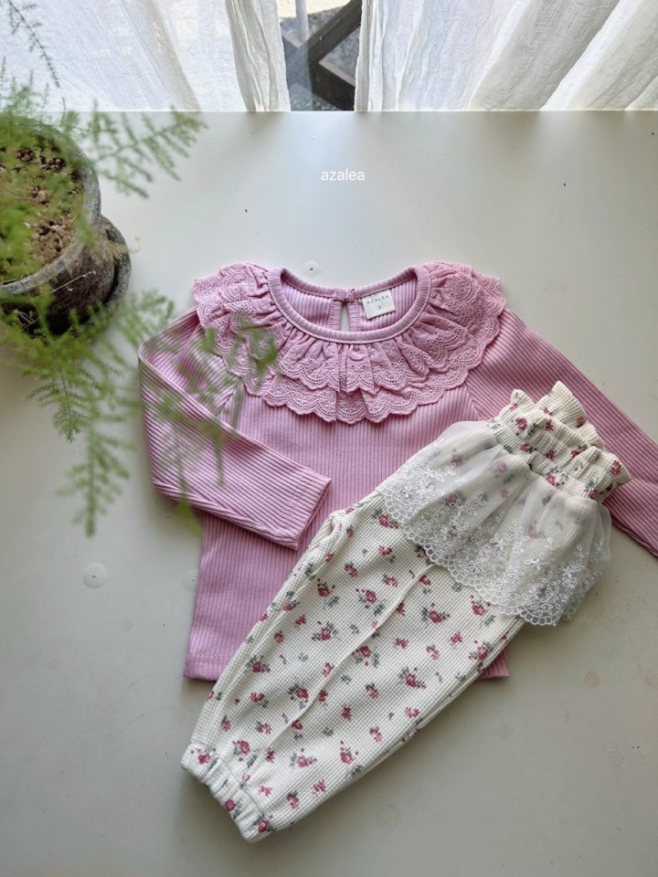 Azalea - Korean Children Fashion - #magicofchildhood - Rose Lace Tee - 3