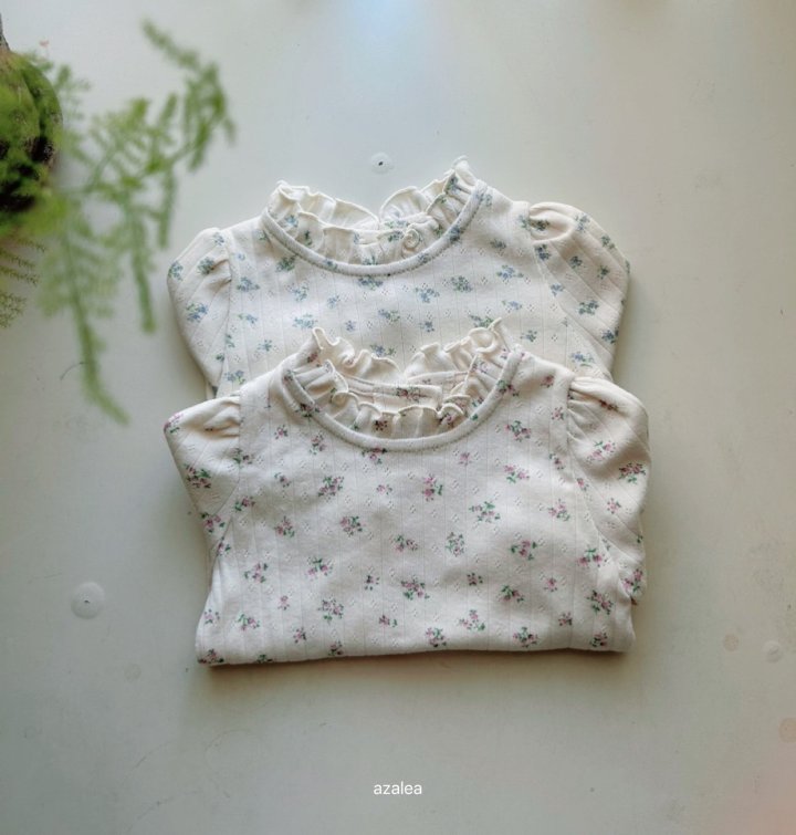 Azalea - Korean Children Fashion - #minifashionista - Flower Frill Tee - 10