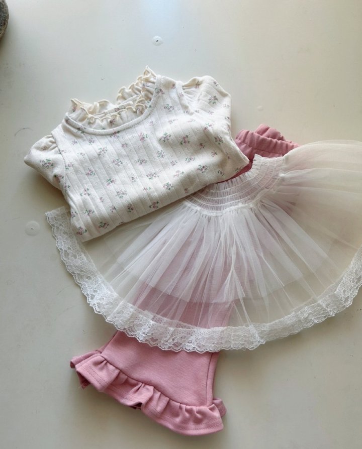 Azalea - Korean Children Fashion - #prettylittlegirls - Flower Frill Tee - 11