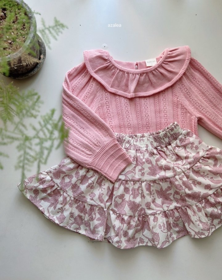 Azalea - Korean Children Fashion - #stylishchildhood - Eyelet Frill Knit - 7