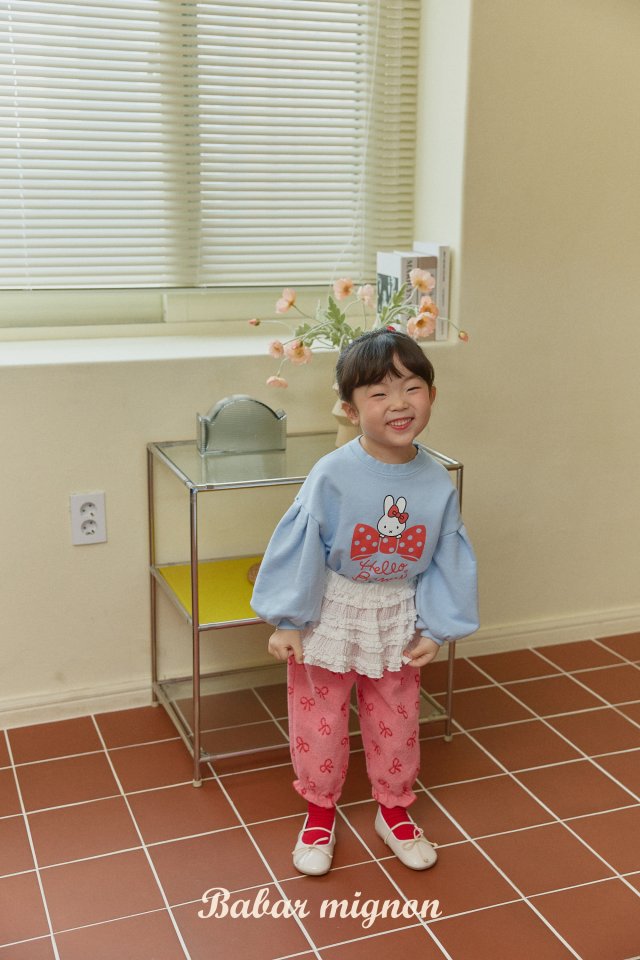 Babar Mignon - Korean Children Fashion - #childofig - Ribbon Jogger Pants - 9