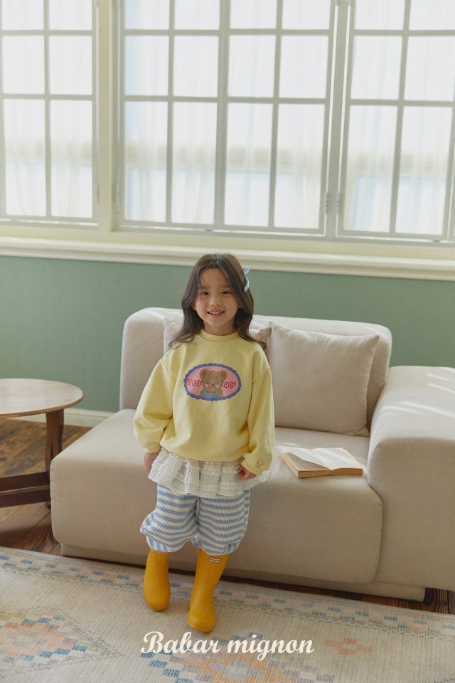 Babar Mignon - Korean Children Fashion - #childofig - Waffle Stripe Jogger Pants - 9