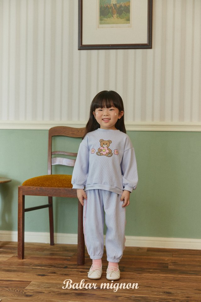 Babar Mignon - Korean Children Fashion - #childofig - Waffle Bear Top Bottom Set - 8