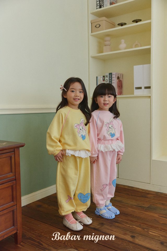Babar Mignon - Korean Children Fashion - #designkidswear - Rabbit Ribbon Top Bottom Set - 6