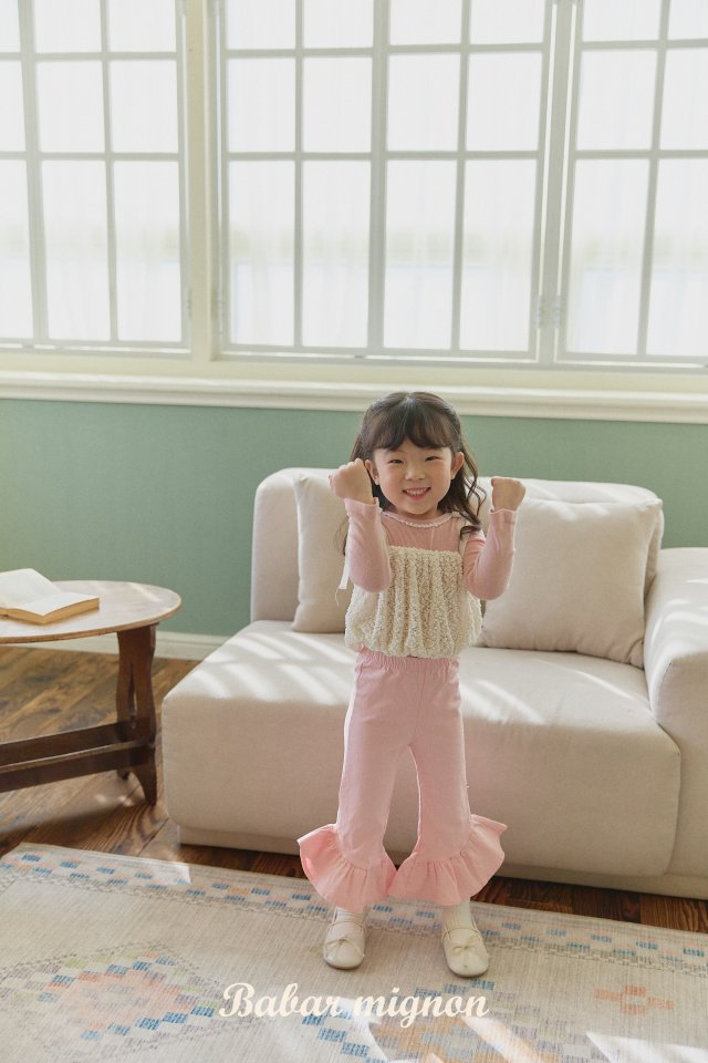Babar Mignon - Korean Children Fashion - #designkidswear - Frill Bootcut Pants