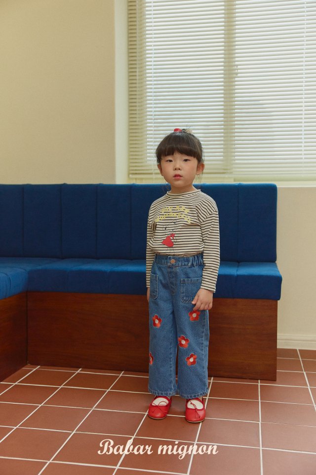 Babar Mignon - Korean Children Fashion - #designkidswear - Bear Stripe Tee - 10