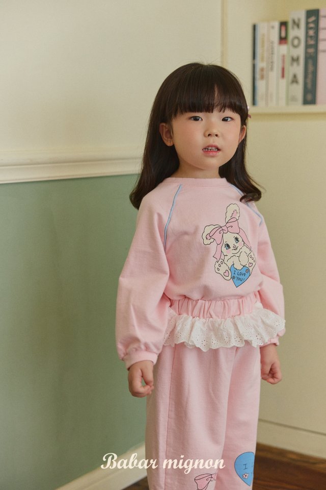 Babar Mignon - Korean Children Fashion - #discoveringself - Rabbit Ribbon Top Bottom Set - 7