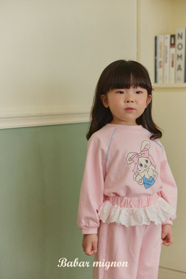 Babar Mignon - Korean Children Fashion - #fashionkids - Rabbit Ribbon Top Bottom Set - 8