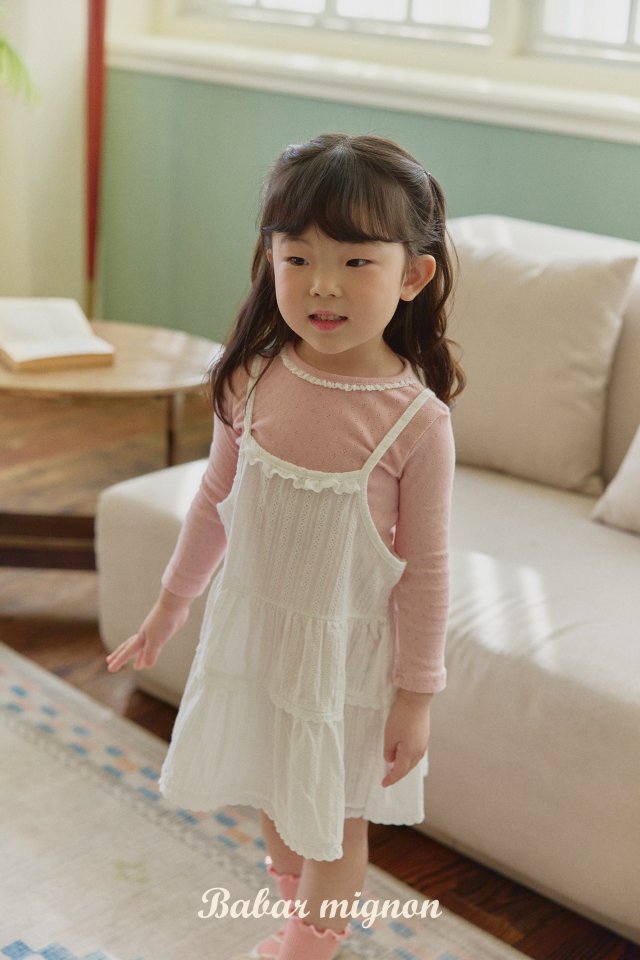 Babar Mignon - Korean Children Fashion - #fashionkids - Strap Frill Bustier Dress - 11