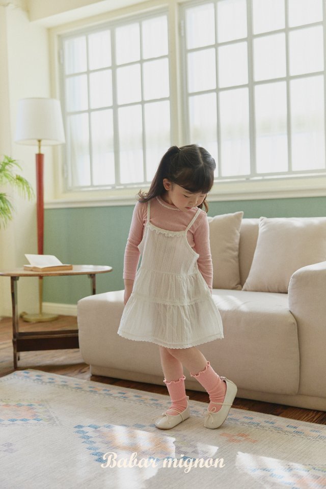 Babar Mignon - Korean Children Fashion - #kidsshorts - Lace Basic Tee - 10