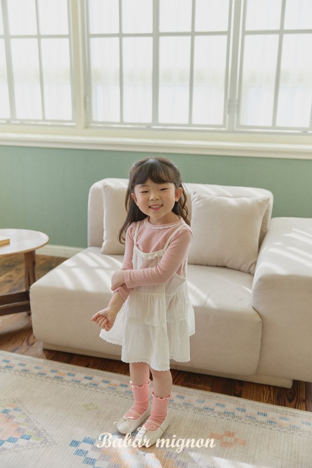 Babar Mignon - Korean Children Fashion - #kidsshorts - Strap Frill Bustier Dress - 12