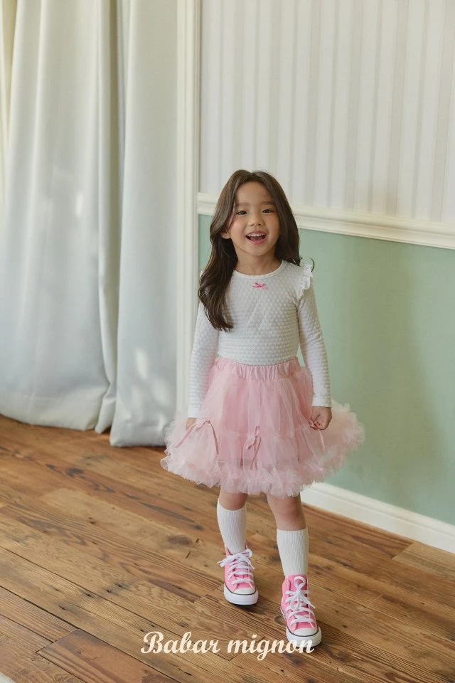Babar Mignon - Korean Children Fashion - #kidsshorts - Frill Tee - 7