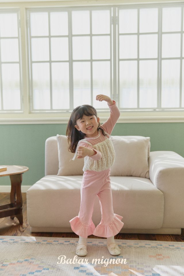 Babar Mignon - Korean Children Fashion - #kidsstore - Frill Bootcut Pants - 5